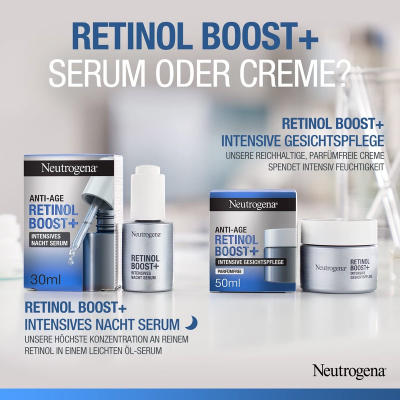 Neutrogena Retinol Boost+ Intensive Night Serum (30 ml), Highly Concentrated
