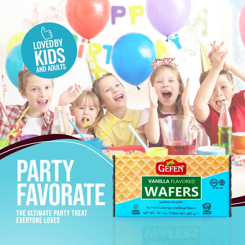 Gefen Vanilla Wafers, 14oz (3 Pack - 30 Wafers Each)