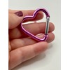 2pk Heart Shaped Keychain Clips Heavy Duty Carabiner Aluminum Alloy