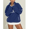 Yimoon Womens Half Zip Fleece Pullover Oversized Sherpa Sweatshirt Jacket