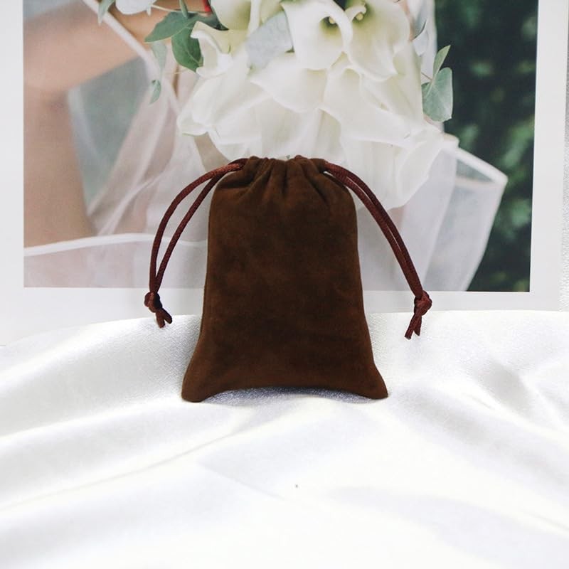GELIMY 10PCS Soft Coloful Velvet Pouches Bag Jewellery Packing Drawstring