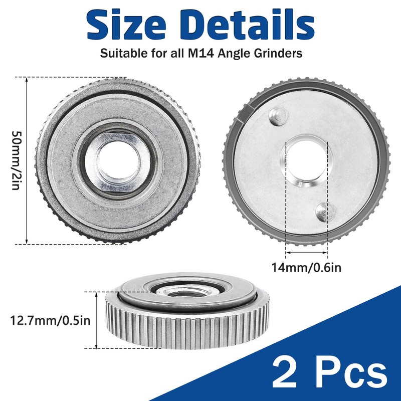 Herbst Pack of 2 M14 quick release nuts, quick release