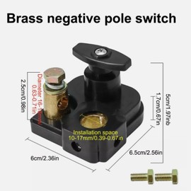 MTJNYZA 12V 24V Heavy Duty Isolator Car Battery Switches,Brass Square Disconnect Isolator Cut Off,Universals Battery Terminal Anti-Leakage Switches for Car Truck Boat