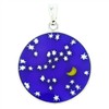 GlassOfVenice Murano Glass Millefiori Pendant Starry Night in Silver Frame