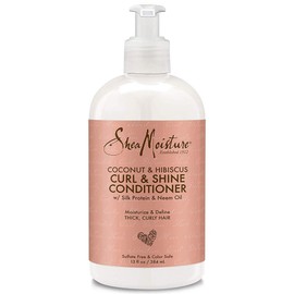 Shea Moisture Coconut & Hibiscus Curl & Shine Conditioner, 384ml, 1 pc / 시어모이스처 코코넛 & 히비스커스 컬 & 샤인 컨디셔너, 384ml, 1개