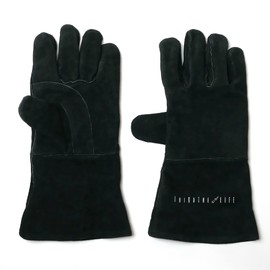 ThiOuThe Life Heat Resistant Gloves, Fireproof Gloves, Outdoor Gloves, Leather Gloves, Heat Resistant Up to 582°F (250°C), Cowhide Leather