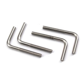 (30 Pieces) M4x40mm L Shape Foundation Bolts 304 Stainless Steel Right Angle Anchor Bolt Long Square Bend Screw