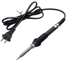 URBEST Electric Soldering Iron Kit 60W Adjustable Temperature Welding Soldering Iron with 5pcs Different Tips, 1 Solder Wire 1.0 mm Dia. (Black)