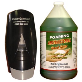 Quality Chemical Antibacterial Foaming Soap With Foaming Dispenser-1 gallon (128 oz.)