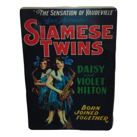 quarks The Hilton Sisters Siamese Twins Sign 8 X 12 Inches New Aluminum Freak Show