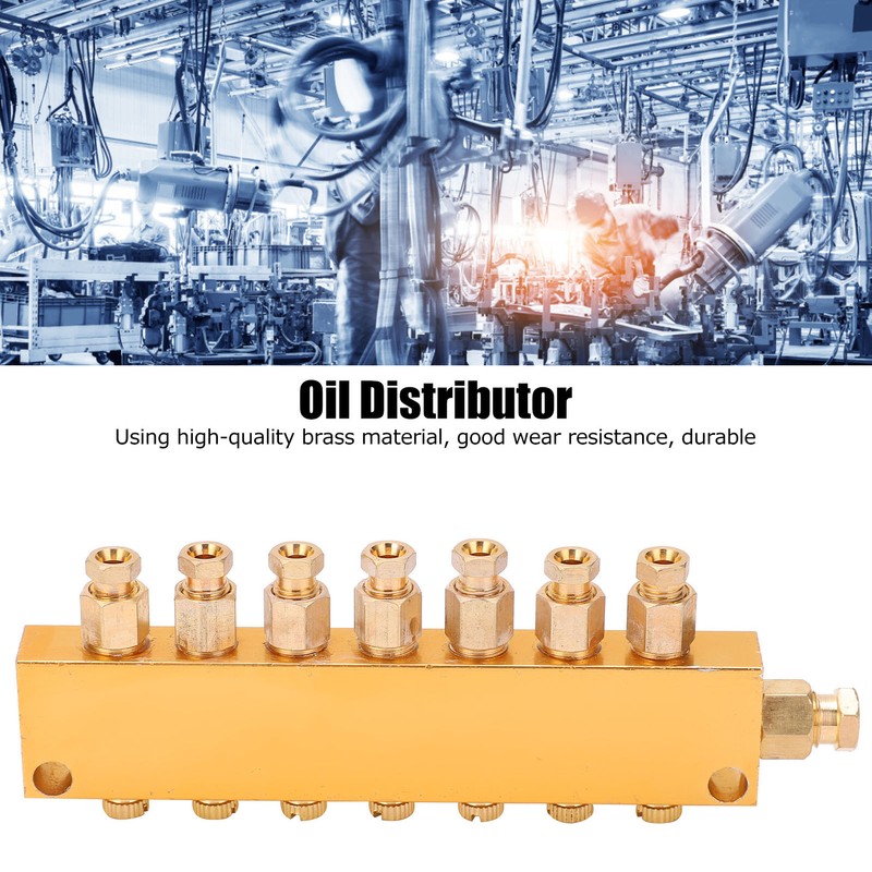 Oil Distributor Adjustable Brass Lube Piston Separator Divider Valve Lubrication