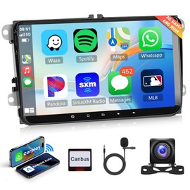 4ore 2G+64G 9 Inch Android Car Stereo Radio Carplay for VW Passat Jetta Tiguan Golf MK5 MK6 T5 EOS Polo, Rimoody Touchscreen Android Auto GPS Navigation Bluetooth FM SWC Backup Camera