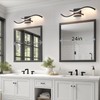 Vloitgol Black Bathroom Vanity Light Fixture, 26W 5CCT Dimmable Modern