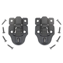 LBTODH Retro Style Duckbilled Toggle Hasp Latch 2 pcs Antique Toggle Hasp Latch with Padlock Hole for Jewelry Box Cabinet Toolbox Suitcase,with Mounting Screws (Black)