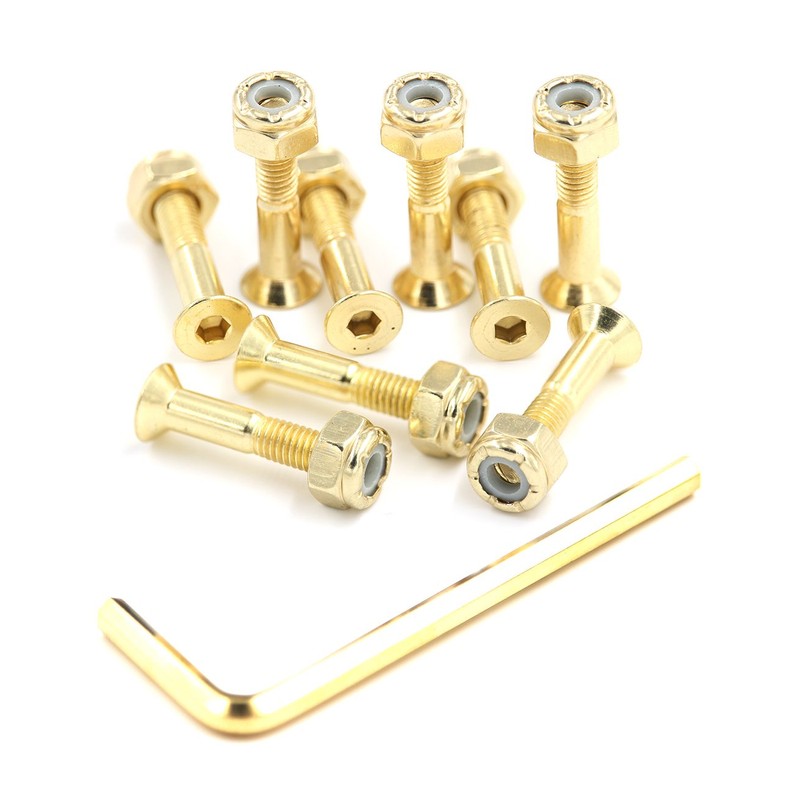 Ever Hardware Skateboard Hardware 9PCS Deck Mounting Screws Nuts Hex