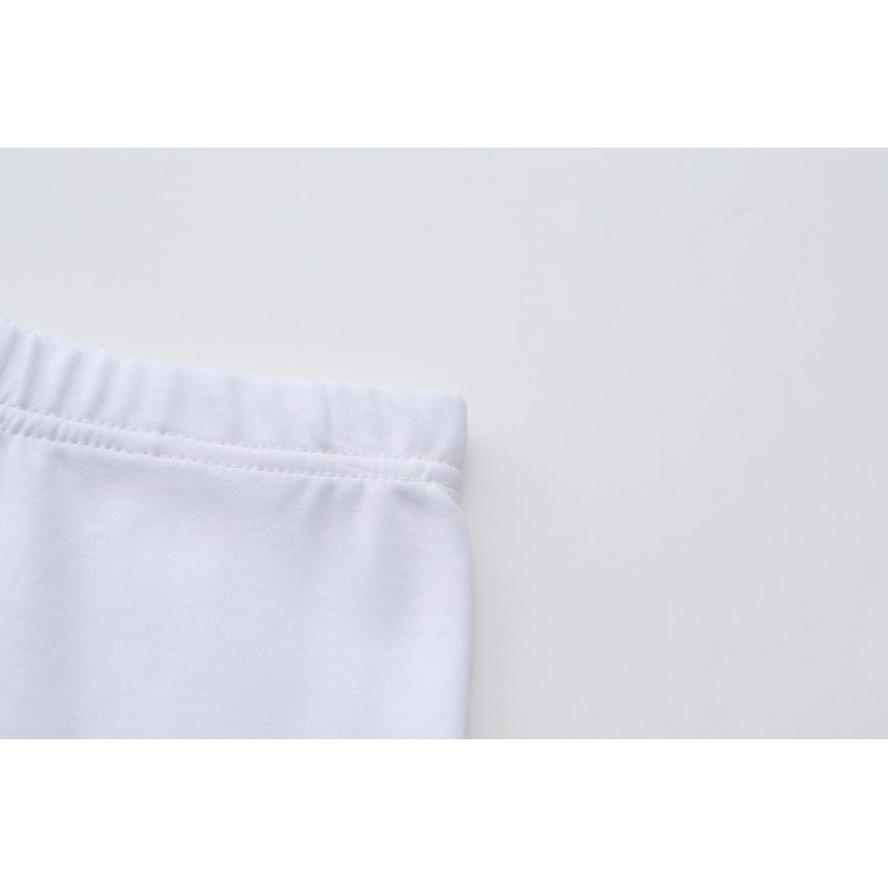 VilyR Girls Solid Cotton Ruffles Shorts (White,6-7Y)