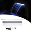 36" Pool Fountain Pool Waterfall Spillway, Acrylic 7 Color LED