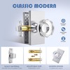 Newlaking Crystal Glass Passage Door Knob - Polished Chrome Interior