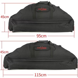 FUNTRESS Archery Lightweight Portable Carrying Bow Case for All Your Accessories Compound Bow Hunting Target Practice Bag (Black, 115cm)