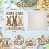Hianjoo Easter Cushion Cover, 4PCS Linen Easter Pillowcase Happy Easter