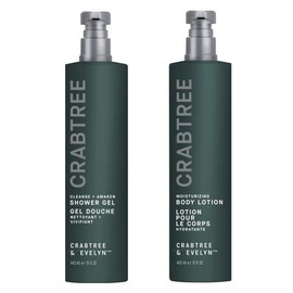 Crabtree & Evelyn Moisturizing Lotion & Cleanse Awaken Shower Gel Jumbo 15oz New