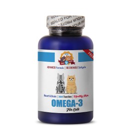 Senior cat Supplement - Premium Omega 3 - for Cats Formula - Overall Health and Well Being - cat Omega 3 Supplement - 180 Softgels (1 Bottle)