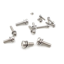 HVAZI M2 M2.5 M3 M4 M5 M6 Stainless Steel Phillips Pan Head Screws Combine with Spring Washer and Plain Washers Assortment Kit