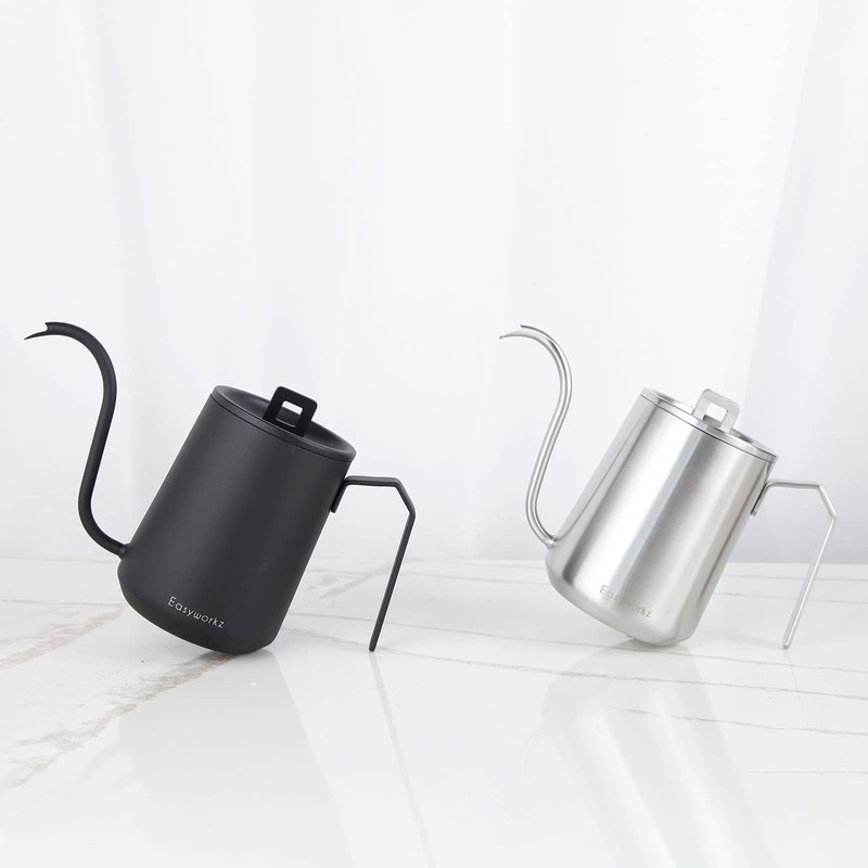 Easyworkz Gooseneck Pour Over Coffee Kettle 600ml Stainless Steel Hand