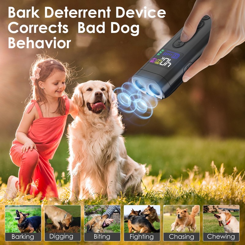 Dog Bark Deterrent Device, 65 FT Range,3X Ultrasonic Bark Deterrent