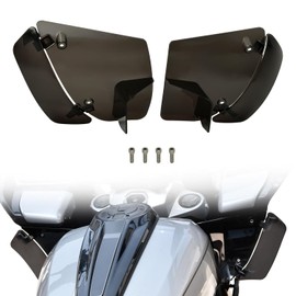 VEISUTOR - Carenado de deflector de aire de viento con alas laterales ajustables para Road Glide 24-26, deflectores de viento ahumados, c...