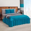Elefantito Edre Colcha Matrimonial Con 2 Cojines Zurich Azul Lineas