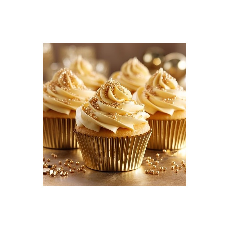 Papyrus Medium Foil Baking Cup 50-Pieces, 44 mm Size, Gold