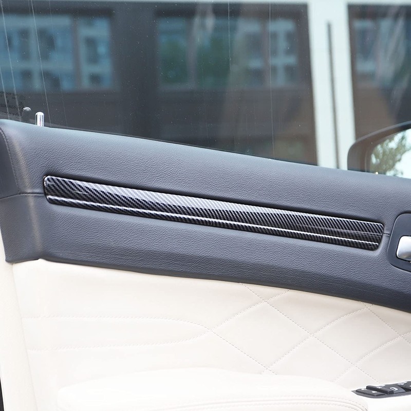 crosselec Carbon Fiber 4 Doors Panel Decor Trim Cover for