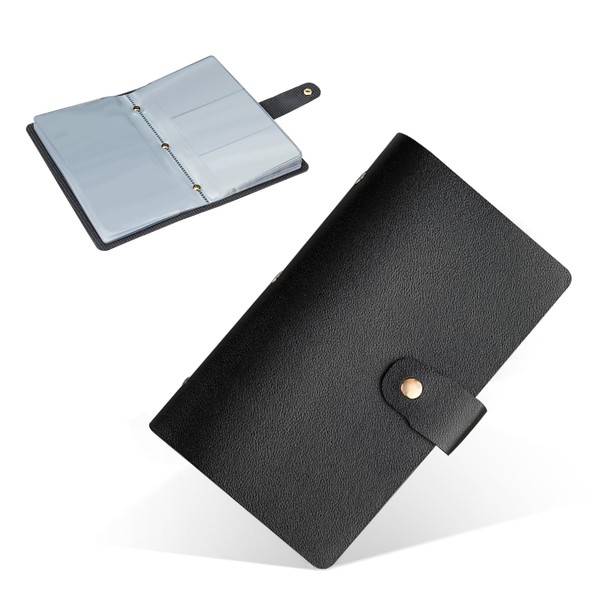 Bncxdc Business Card Holder, Business Card Folder, PU Leather Business