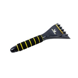 MICHELIN Ice Scraper Car Brass Blade | Windscreen Scraper Car Brass | Ice Scraper with Ice Wheel Waves, Black/Yellow