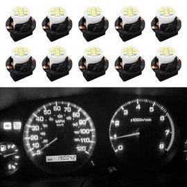 Lyxheth 10PCS T10 194 168 LED Dash Instrument Light Bulbs with Twist Lock Socket, Dashboard Light, Bright Panel Gauge Cluster Dashboard Bulb, 8-SMD LED Car Replacement Bulbs for Cars (White)