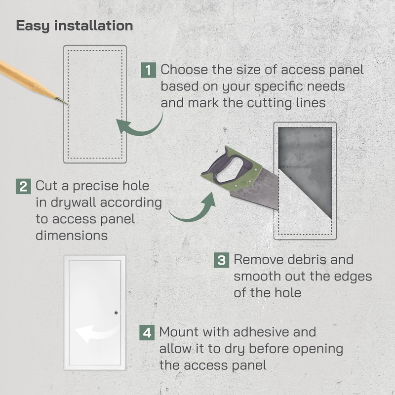 Vent Systems 12" x 24" Inch Lockable Metal Access Panel