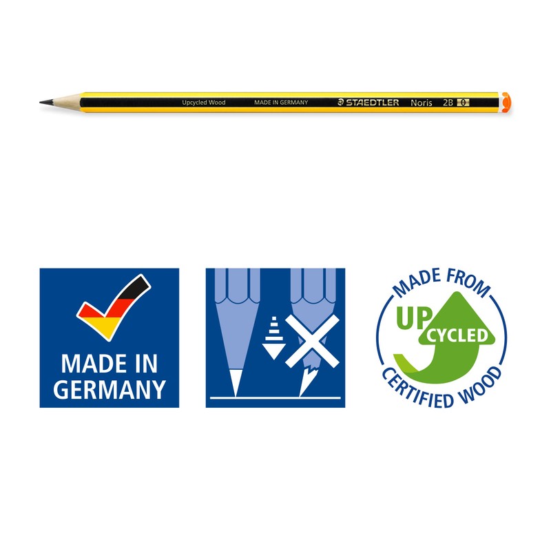STAEDTLER 120-0 Noris Graphite Pencils - 2B (Box of 12),