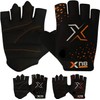 XN8 Weight Lifting Gloves for Gym Training Workout, Breathable HALF FINGER Wrist Support, Great for Fitness, Bodybuilding, Powerlifting, Strength, Weightlifting, Cycling and Exercise - Orange, 2XL
