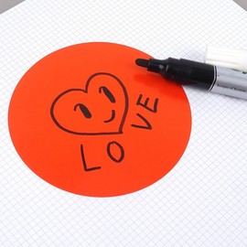 Circular sticker color circular sticker memo sticker 10cm 2P light yellow 28ea