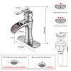 Chrome Bathroom Faucet Waterfall GGStudy Single Handle One Hole Farmhouse