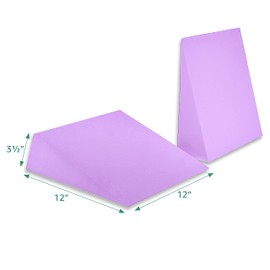 Trademark Innovations 12" Foam Incline Stretch Wedge - Set of 2 (Purple)