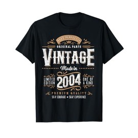 Vintage 2004 21st Birthday Gifts Women Men 21 Year Old T-Shirt