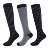 Junely 3 Pairs Compression Socks for Women Knee High for