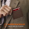 RUNBOX Slim Wallet for Men Genuine Leather RFID Blocking Bifold