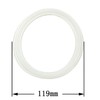 10 Pcs QiiMii White Silicon Tri clamp Gasket for Tri
