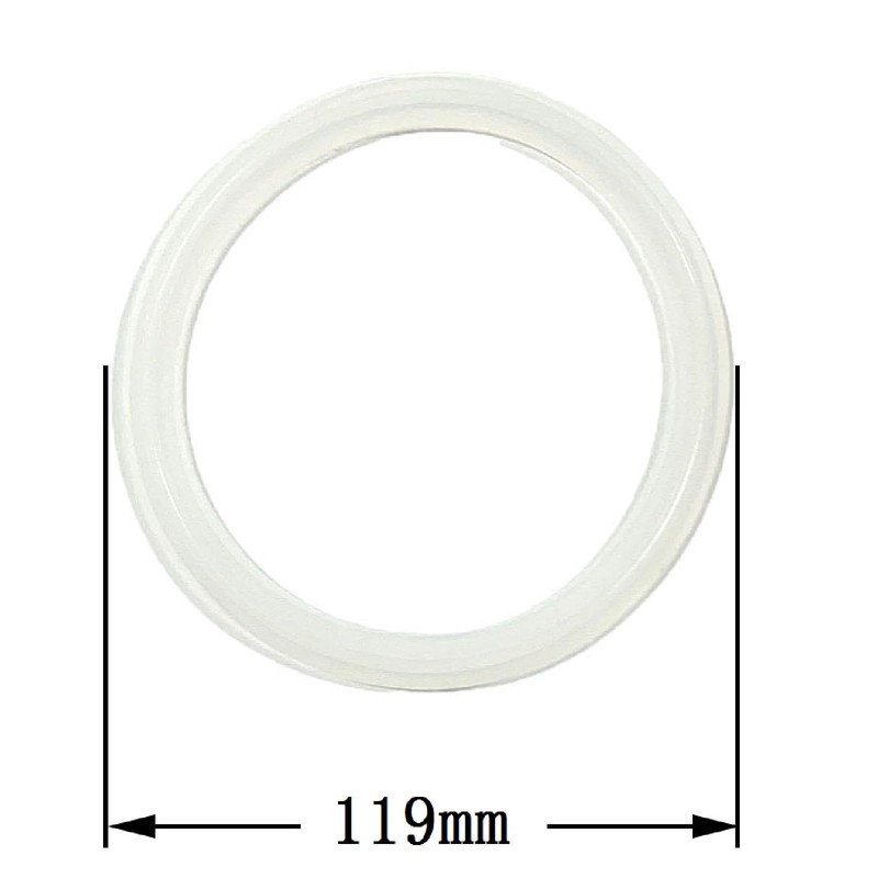 10 Pcs QiiMii White Silicon Tri clamp Gasket for Tri