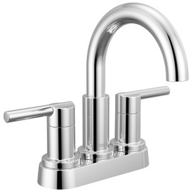 Delta Faucet Nicoli Centerset Bathroom Faucet, Chrome 2-Handle Bathroom Faucet, Delta Bathroom Sink Faucet, Chrome 3-Hole Bathroom Faucet, Chrome 25749LF