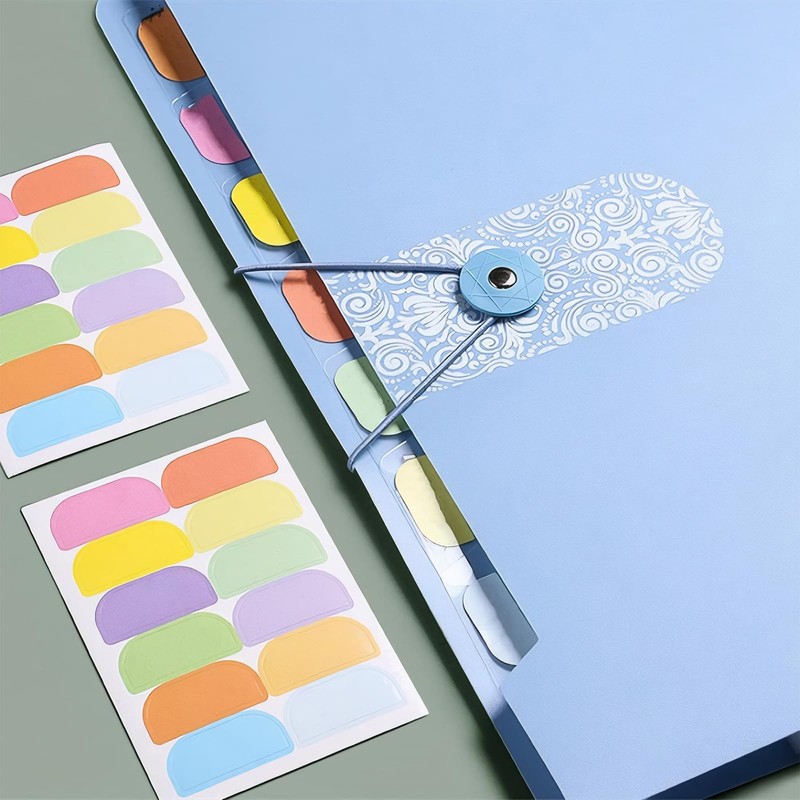 4 PCS A4 Expanding File Organiser, Poly Pockets Document Organiser,