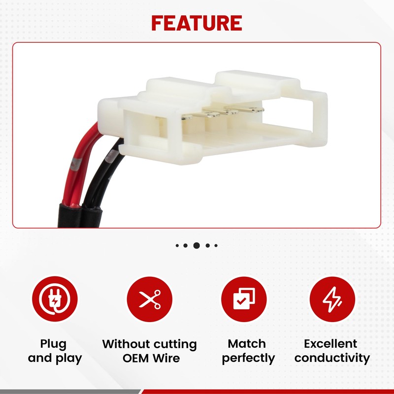 RED WOLF Door Speaker Wiring Harness Adapter Select for VW